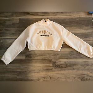 Shein NOTHING IS IMPOSSIBLE outfit Xl Cream